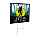 Seattle Kraken Yard Sign, Bigfoot