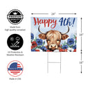 American Classic Highland Cow Yard Sign, 24"x18"