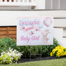Yard Sign, Bunny Welcome Baby Girl