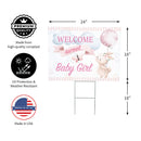 Yard Sign, Bunny Welcome Baby Girl