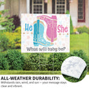 Yard Sign, Pink Blue Boots Gender Reveal