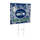 Seattle Seahawks Yard Sign, Holiday