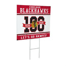 Chicago Blackhawks, 100 Anniversary Cororplast Yard Sign