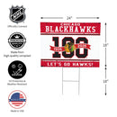 Chicago Blackhawks, 100 Anniversary Cororplast Yard Sign