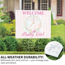 Yard Sign, Flamingo Welcome Baby Girl