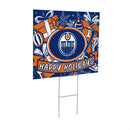 Edmonton Oilers Yard Sign, Holiday