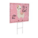 Yard Sign, It's a Girl Baby Alpaca