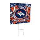 Denver Broncos Yard Sign, Holiday
