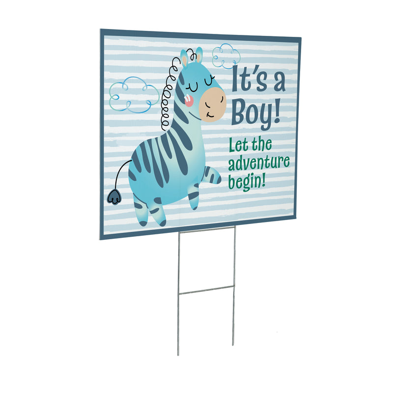 Yard Sign, It's a Boy Baby Zebra