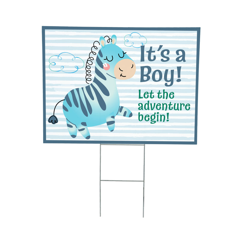 Yard Sign, It's a Boy Baby Zebra