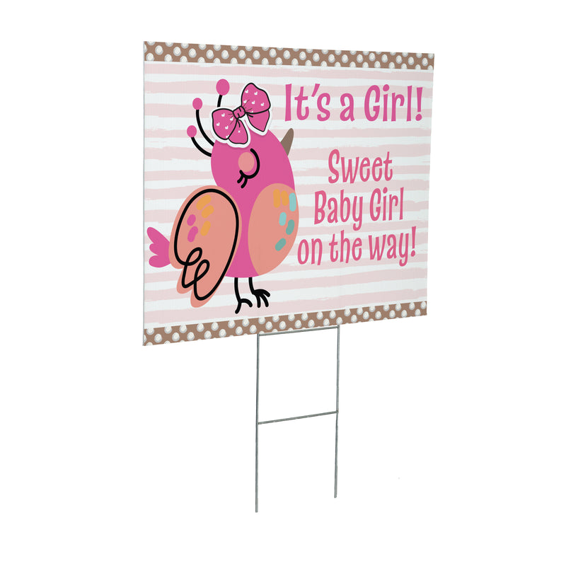 Yard Sign, Sweet Baby Girl on the way!