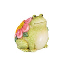 What She Shed Garden Statue, Ceramic Floral Frog & Turtle Statue, 2 Asst., 5"H