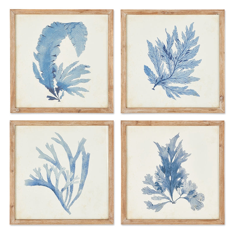 Napa Home & Garden Coral Watercolor Prints, Set of 4 FR Blue