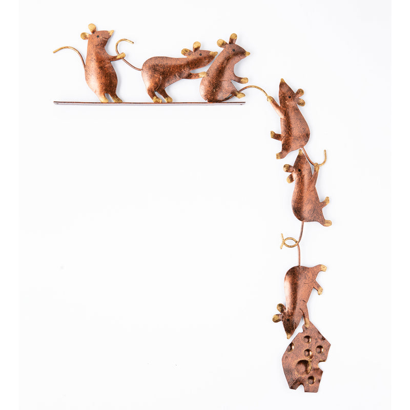Evergreen Home Accents,Metal Mice Door Crawler,0.5x11.75x18 Inches
