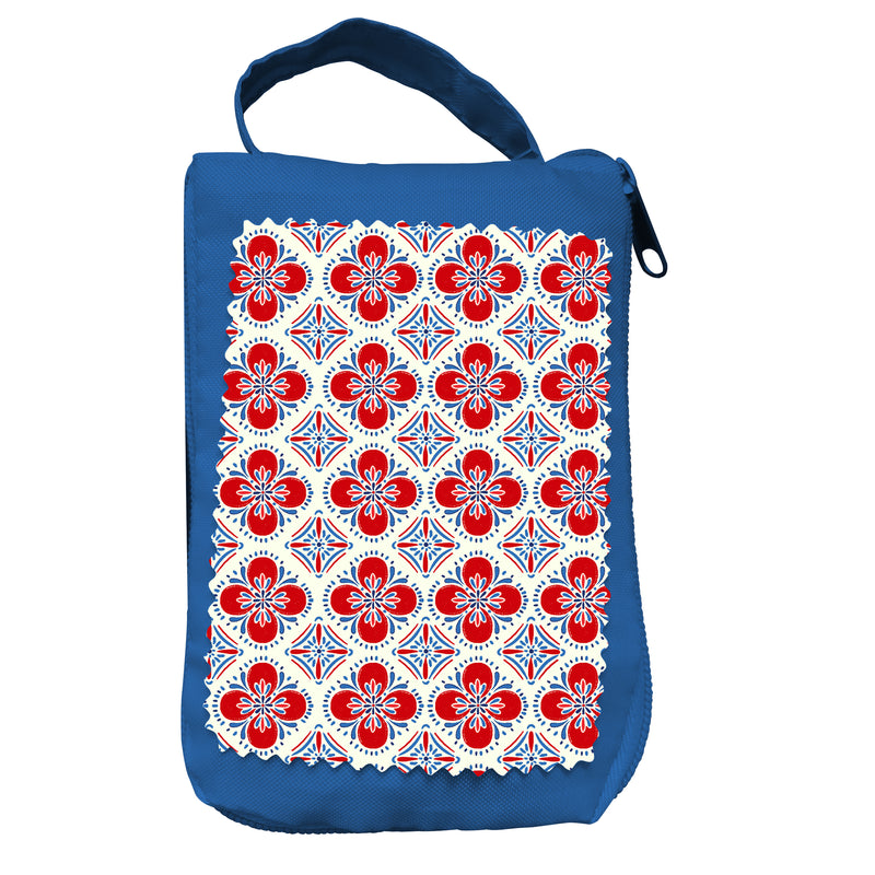 American Classic Tote Foldable Compact, Red Florals, 15.5"L x 4.5"W x 16.5"H