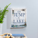 Lake Living Wooden Wall Art Go Jump 12x12"