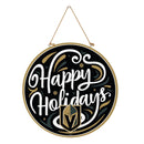 Vegas Golden Knights Holiday Round Door Décor with Hanging Rope, 18x18