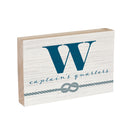 Coastal Wooden Plock Monogram Captain 12x8" W W