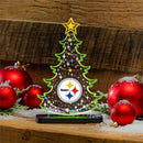 Pittsburgh Steelers NFL Football Holiday Tree Desklite LED Decor