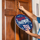 New York Giants Halloween Round Door Décor with Hanging Rope, 18x18