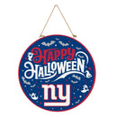 New York Giants Halloween Round Door Décor with Hanging Rope, 18x18