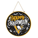 Pittsburgh Penguins Halloween Round Door Décor with Hanging Rope, 18x18