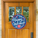 Chicago Cubs Holiday Round Door Décor with Hanging Rope, 18x18