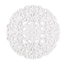 Blue Coastal Indoor Wall Decor, Wood, White Patterned Round Wall Art, Asst of 2