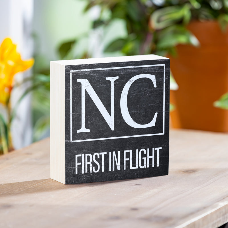 State Wooden Plock North Carolina 6x6"