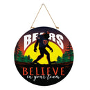 Chicago Bears Bigfoot Round Door Décor with Hanging Rope, 18x18