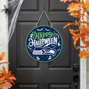 Seattle Seahawks Halloween Round Door Décor with Hanging Rope, 18x18