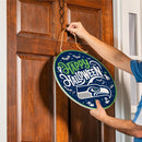 Seattle Seahawks Halloween Round Door Décor with Hanging Rope, 18x18