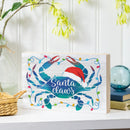 Coastal Wooden Plock Santa Crab 12x8"