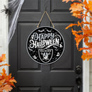 Las Vegas Raiders Halloween Round Door Décor with Hanging Rope, 18x18