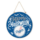 Los Angeles Dodgers Halloween Round Door Décor with Hanging Rope, 18x18