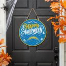 Los Angeles Chargers Halloween Round Door Décor with Hanging Rope, 18x18