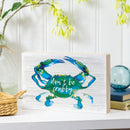 Coastal Wooden Plock Crabby 12x8"