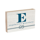 Coastal Wooden Plock Monogram Captain 12x8" E E