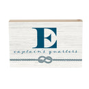 Coastal Wooden Plock Monogram Captain 12x8" E E