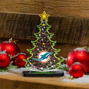 Miami Dolphins NFL Football Holiday Tree Desklite LED Decor
