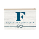 Coastal Wooden Plock Monogram Captain 12x8" F F