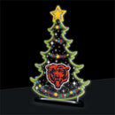 Chicago Bears NFL Football Holiday Tree Desklite LED Decor