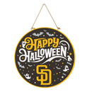 San Diego Padres Halloween Round Door Décor with Hanging Rope, 18x18