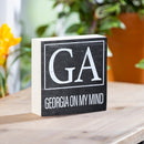 State Wooden Plock Georgia 6x6"