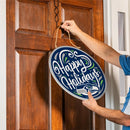 Seattle Seahawks Holiday Round Door Décor with Hanging Rope, 18x18