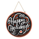 Philadelphia Flyers Holiday Round Door Décor with Hanging Rope, 18x18