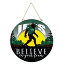 New York Jets Bigfoot Round Door Décor with Hanging Rope, 18x18