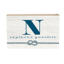 Coastal Wooden Plock Monogram Captain 12x8" N N