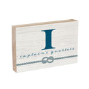 Coastal Wooden Plock Monogram Captain 12x8" I I