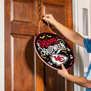 Kansas City Chiefs Halloween Round Door Décor with Hanging Rope, 18x18